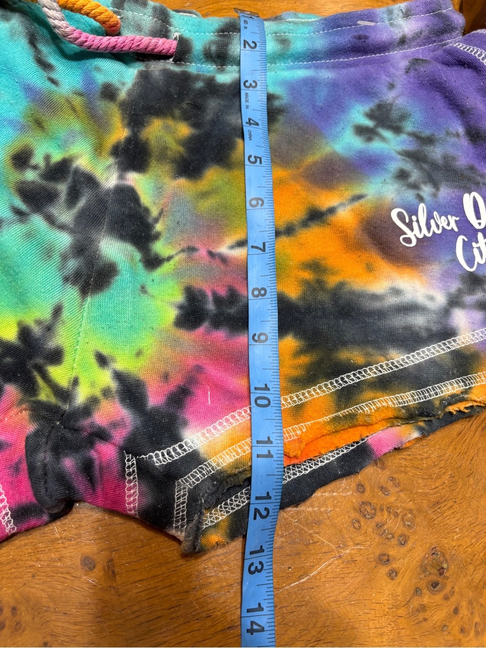 Tie-Dye Lounge Shorts - White & Multicolor - Picture 7 of 11